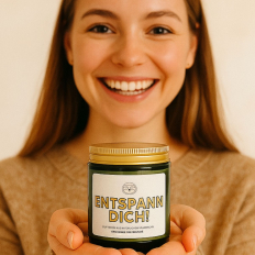 Duftkerze mit Spruch ENTSPANN DICH!