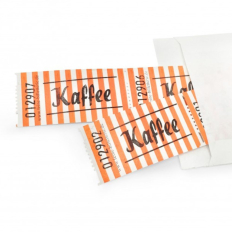 Einzelwertmarke zum Einlösen „Kaffee“ – Mini-Geschenk