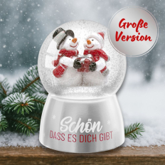 Große Schneekugel „Schön, dass es dich gibt“ – schöne Weihnachtsdeko und Geschenkidee