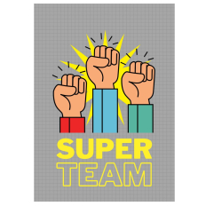 Minicard für Mitarbeiter „Super Team“