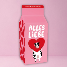 Schaumzucker-Kühe „Alles Liebe“