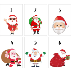 Adventskalender Zahlen SANTA CLAUS