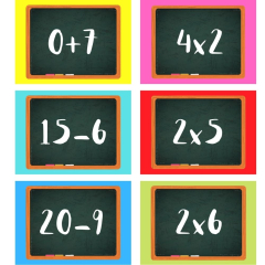 Adventskalender Zahlen 1 - 24 GFF RECHENAUFGABEN