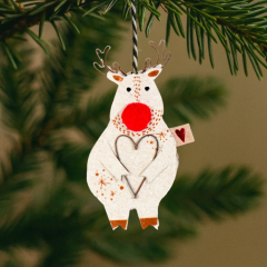 Baumschmuck Winterfreunde „Rentier Kalle“ – schöner Geschenkanhänger