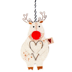 Baumschmuck Winterfreunde „Rentier Kalle“ – schöner Geschenkanhänger