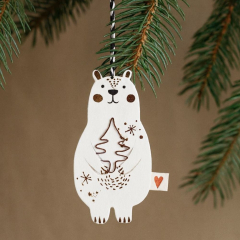 Baumschmuck Winterfreunde „Eisbär Bruno“ – schöner Geschenkanhänger