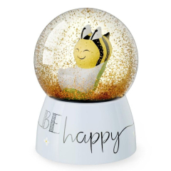 Glitzerkugel Be Happy