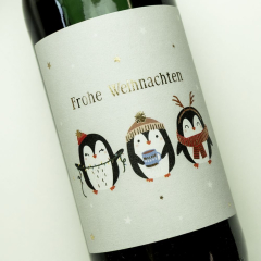 Glühwein „Frohe Weihnachten“ (Pinguine)