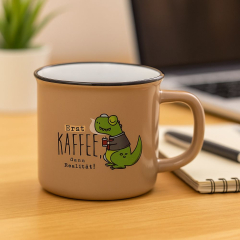 Becher „Erst Kaffee, dann Realität!“