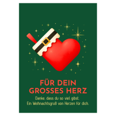 Minicard Weihnachten Für dein großes Herz