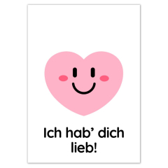 Minicard ICH HAB' DICH LIEB!