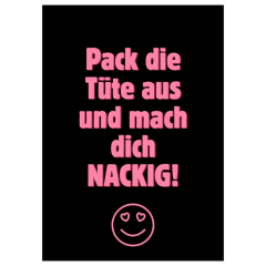 Lustige Geschenktüte „Mach dich nackig – Zum Befüllen – 