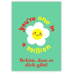 Minicard Freundschaft „You’re one in a million“