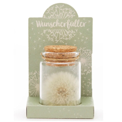 Großer Wunscherfüller - Pusteblume im Glas