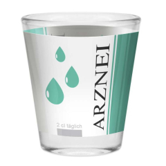 Schnapsglas Shotglas Arznei - täglich 2 cl
