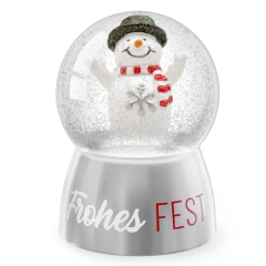 Schneekugel Frohe Fest - Schneemann