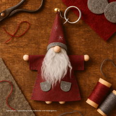 Schlüsselanhänger Wichtel Weihnachtsmann „Klausi“ – Lustiges Wichtelgeschenk